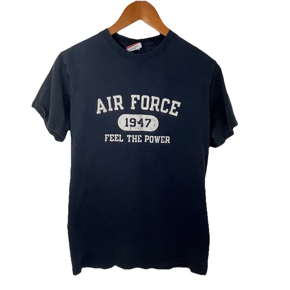 Champion VTG 90s Air Force Blue Cotton Short Sleeve T-Shirt Women Sz Medium